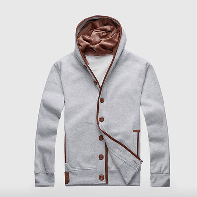 

2017 autumn new European and American men's hooded sweater men's hoodie youth loose men's sweater coat