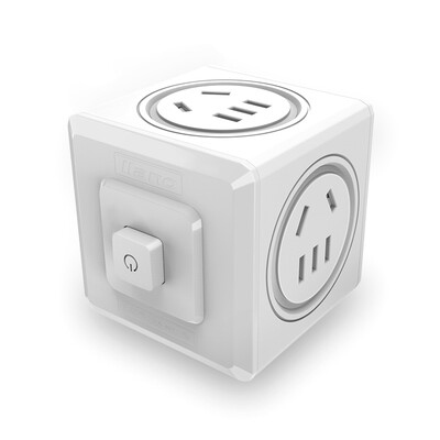 

Green can llano socket converter 1 to 4 multi-function socket cube socket power outlet board vertical wireless tow board switch wiring board with switch white