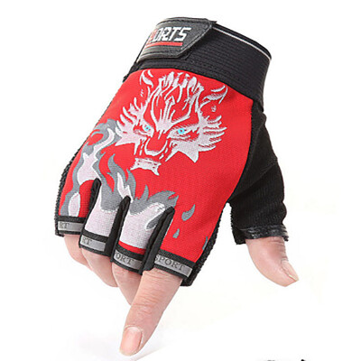 

Semi - finger gloves male parent - child riding sports gloves fitness outdoor anti - skid breathable