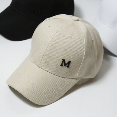 

Spring and autumn  letter bent canopy cap cap cap baseball hat men and women sunscreen sun hat