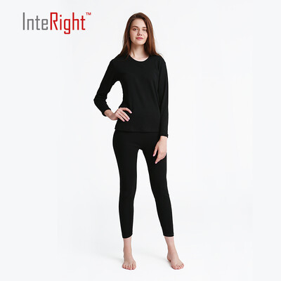

INTERIGHT Women&39s Cotton Thermal Underwear Black
