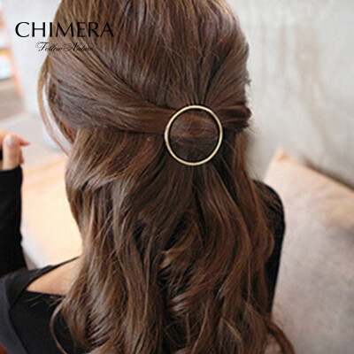 

Chimera (CHIMERA) hair accessories love circle full circle metal clip top clip bangs clip gold