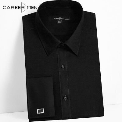 

CareerMen Men's Regular Fit Non Iron Spread Collar Graceful French Cuff Long Sleeve Dress Shirt