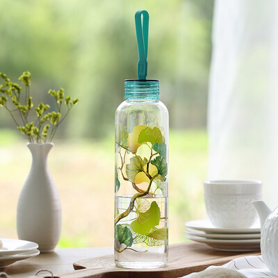 

A Ting американский творческих жароустойчив стеклянные бутылки с водой, с силиконовой веревку