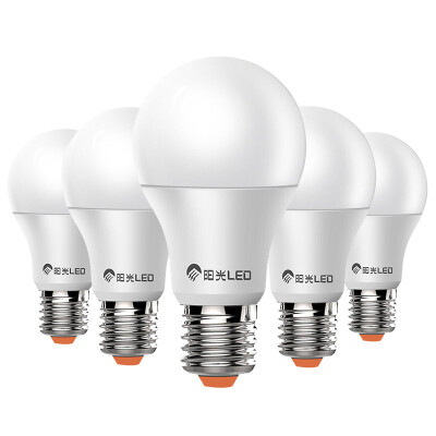 

Sunshine lighting LED bulb 5W energy saving lamp E27 screw mouth 6500K white light five loaded