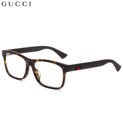 

GUCCI Gucci eyewear optical frame male classic square plate glasses frame myopia glasses non-slip rubber mirror legs GG0176OA-002 Havana frame 56mm