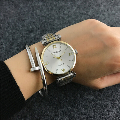 

Casual Simple Style Women Watches Contena Luxury Stainless Steel Elegant Dress Ladies Dress Watch