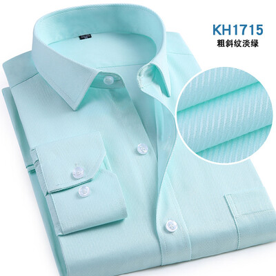 

Business Youth Men Long Sleeve Shirt Spring Autumn Silm Fit Solid Color Fashion