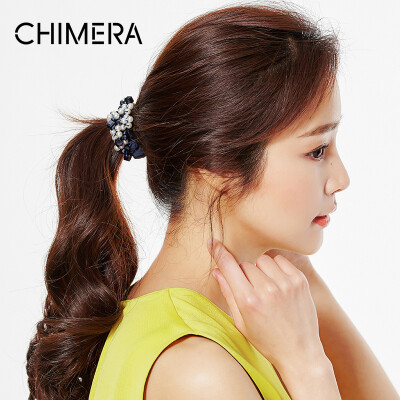

Chimera (CHIMERA) hair ornaments enjoy each other hair band hair band blue cord hide blue
