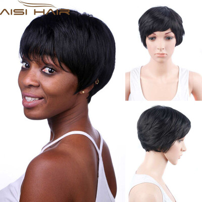 pixie cut wig black woman