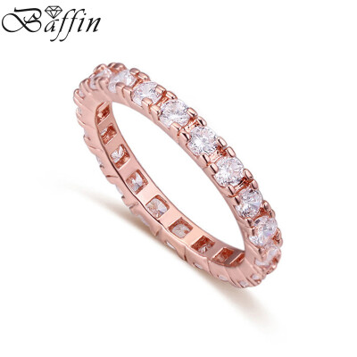 

BAFFIN 2017 New design Rings AAA Cubic Zircon Rose Gold Plated Rings for Women Christmas Gift 2 Colors