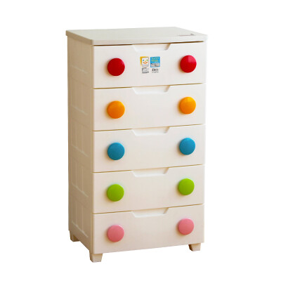 

Alice IRIS environmentally friendly material closed children 5 layer storage drawer cabinet finishing cabinet storage cabinet storage cabinet MG555 white yellow