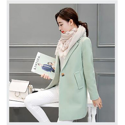 

2017 autumn and winter new was thin in the long woolen jacket women's woolen coat Slim big code