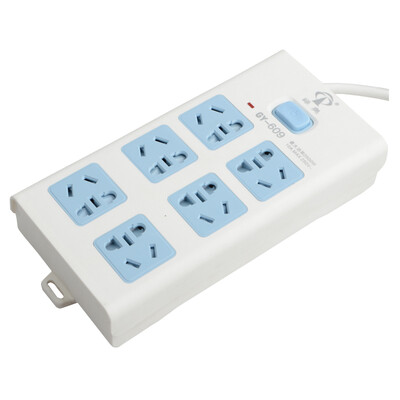 

Lvao LVAO GY-609 new national standard socket power converter plug strip platoon plug patch panel wiring board drag line anti-overload 6 bit total length control 28 meters