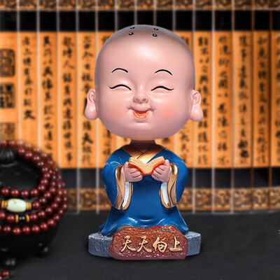 

Boliliang car decoration jewelry vibrating car car shaking head small monk car interior decoration car decoration supplies creative cute cartoon gifts laughing mouth often open