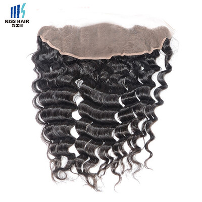 

kiss hair ear to ear lace frontal deep wave remy Indian human hair 4*13 Swiss lace frontal