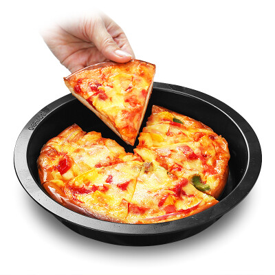 

Jingdong Supermarket Cook Kitchen CHEF MADE Pizza Plate 8-inch non-stick pizza dish pan deep paragraph oven utensils champagne gold WK9701S