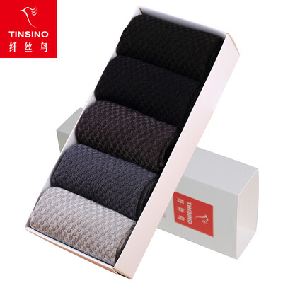 

TINSINO Mens Breathable Bamboo Fiber Socks 5pcs