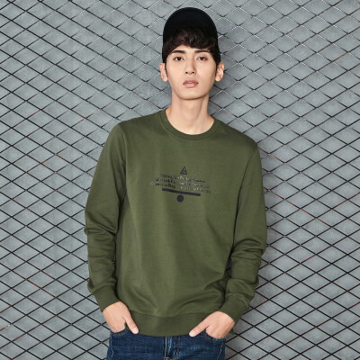 

Semir sweater men 2017 autumn new men's round neck Korean version of the trend pullover letter printing shirt 19057161215 in the flower gray