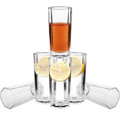 

Jiuhong Mercure Share Series Juice Drink Напитки Безупречные очки Octagonal 6 Набор 260 мл Бесцветный прозрачный