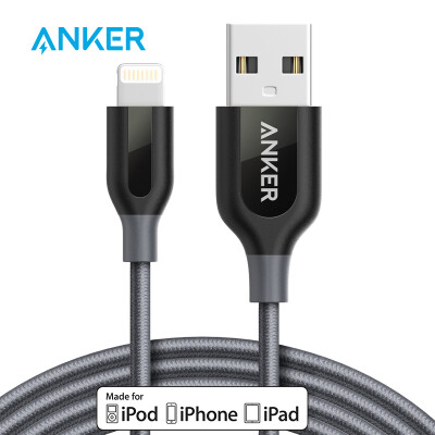 

Сертификат Anker Anke MFi 7/6 / 5s Линия данных Apple 0,9 метра серого тягового автомобильного телефона зарядное устройство шнур питания поддержка iphone5 / 6s / 7P / SE / ipad air mini