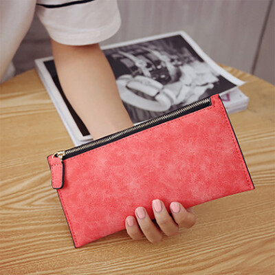 

2017 Korean version of the new ladies holding a wallet card packs matte leather wallet wallet fashion wallet