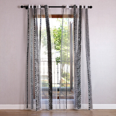 

Stylish Floral Flower Tulle Door Shower Window Curtain Drape Panel Sheer Valance