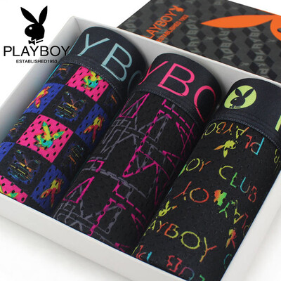 

Плейбой PLAYBOY мужские трусы капрон печатание полных полосатых ячеек XXXL(185/110)