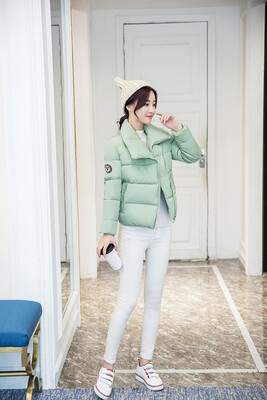 

2017 winter new fashion women's down jacket ladies short paragraph jacket pure color winter students ladies down jacket