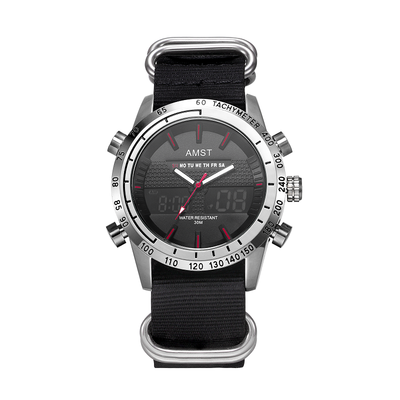 

2017 New Mode High Quality Quartz Movenment LED Digital Watch Double Dispaly Watch For Man Army Watch