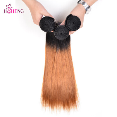 

Peruvian virgin human hair ombre straight human hair extensions weft hair 3pcs 100g per bundles