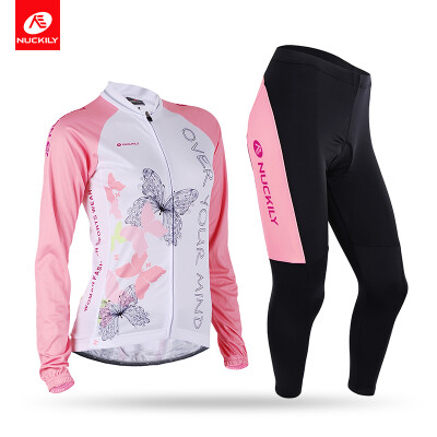 

NUCKILY Womens Sublimation Print Bike Apparel Custom Design Quick Dry Cycling Jersey Suit For SpringAutumn CJ128CK128