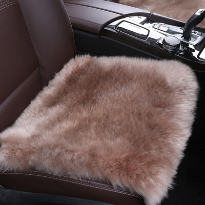 

Antarctic nanjiren wool cushion in the long hair cushion winter car seat cushion pad car mat lamb skin car dual-use small square pad 45 × 45cm light coffee color