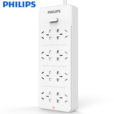 

Philips PHILIPS the new national standard 8 18 m socket child protection door master switch plug inserted line board wiring board drag board SPS3821D 93