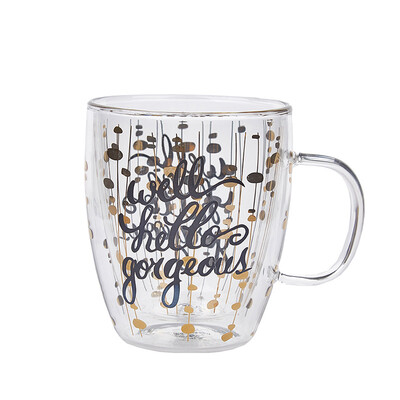 

A Ting Double-wall Glass Coffee Cup 12 oz In Gift Box