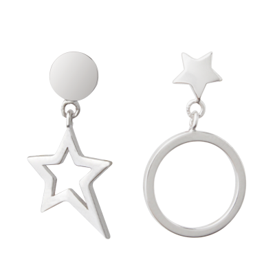 

Luo Linglong s925 sterling silver moon earring women fashion earring jewelry