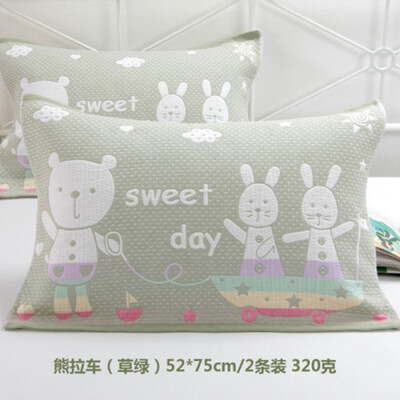 

LOVE BIRD Cartoon cotton Gauze pillow towl pure cotton enlarge thicken pillow towl not wool adult