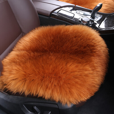 

Antarctic nanjiren wool cushion in the long hair cushion winter car seat car home dual-use small square pad 45 × 45cm brown red