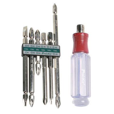 

Proskit SW-9109D 7-in-1 Red Neck PVC Double-head Screwdriver Set Screwdriver Set