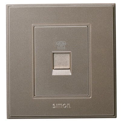

SIMON (симон) V55214-02 Серия 56C телефонное гнездо переключатель гнездо панели 86 (свет шампанского)