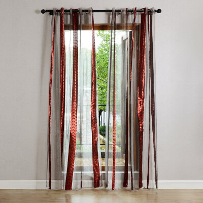 

Stylish Floral Flower Tulle Door Shower Window Curtain Drape Panel Sheer Valance