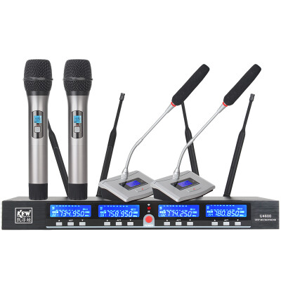 

Kay float frog KFW U4600D wireless microphone one drag four microphone FM U segment Mai 2 Conference 2 handheld training speaker KTV home microphone