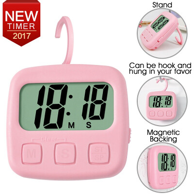 

Kitchen Timer Digital LCD Cooking Timer Electronic Full Vision Swivel Hook Count-Down Up Clock Loud Alarm Magnetic Stand Timer