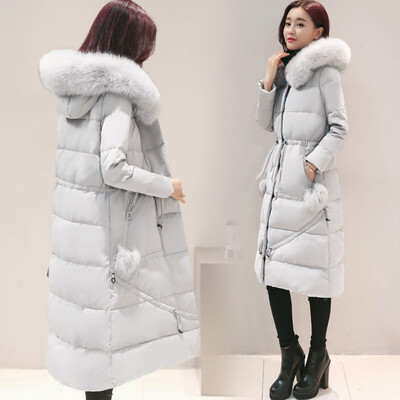 

2017 fashion autumn and winter new long down jacket ladies loose version of the winter clothing