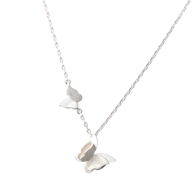 

Luo Linglong s925 sterling silver necklace pendant butterfly necklace jewelry anti-allergic simple temperament personality fresh