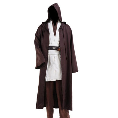 

Fashion Halloween Costume Hooded Cloak Cape Jedi Cosplay Star Wars Jedi Knight Robe Apparel