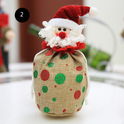 

3 цвета Новый рождественский подарок сумка Candy Apple Снеговик Санта-пиво Cute Toys Festival Party Supplies