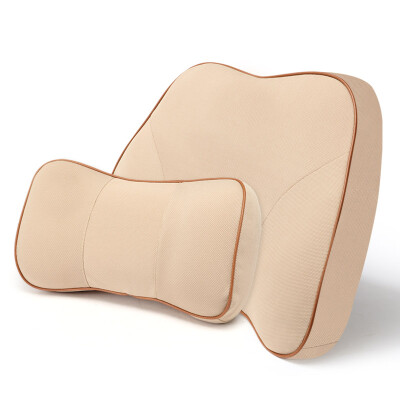 

Wufu Jinniu car headrest pillow cushion bamboo charcoal memory cotton driving office neck pillow waist support suit comfortable rice