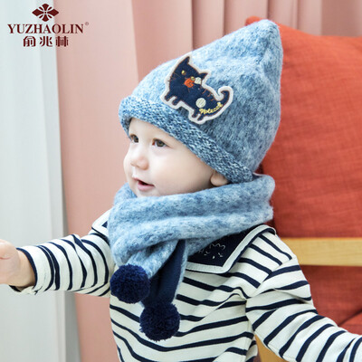 

Yuzhao Lin YUZHAOLINE Kids Hat Scarf Set With Cotton Knit Cotton Winter Baby Warm Set Gray 1-4 Year