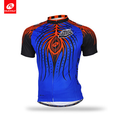 

NUCKILY Mens summer bike jresey short sleeve professional outdoor anti UV cycling wear